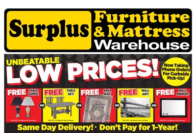 Surplus Furniture & Mattress Warehouse (Thunder Bay) Flyer April 30 to May 18