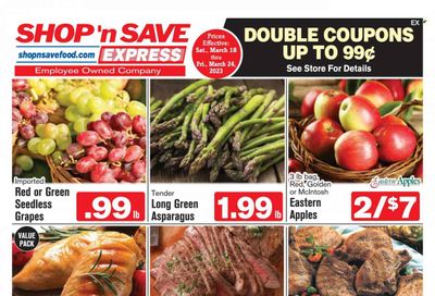 Shop ‘n Save Express (MD, PA, WV) Weekly Ad Flyer Specials March 18 to March 24, 2023