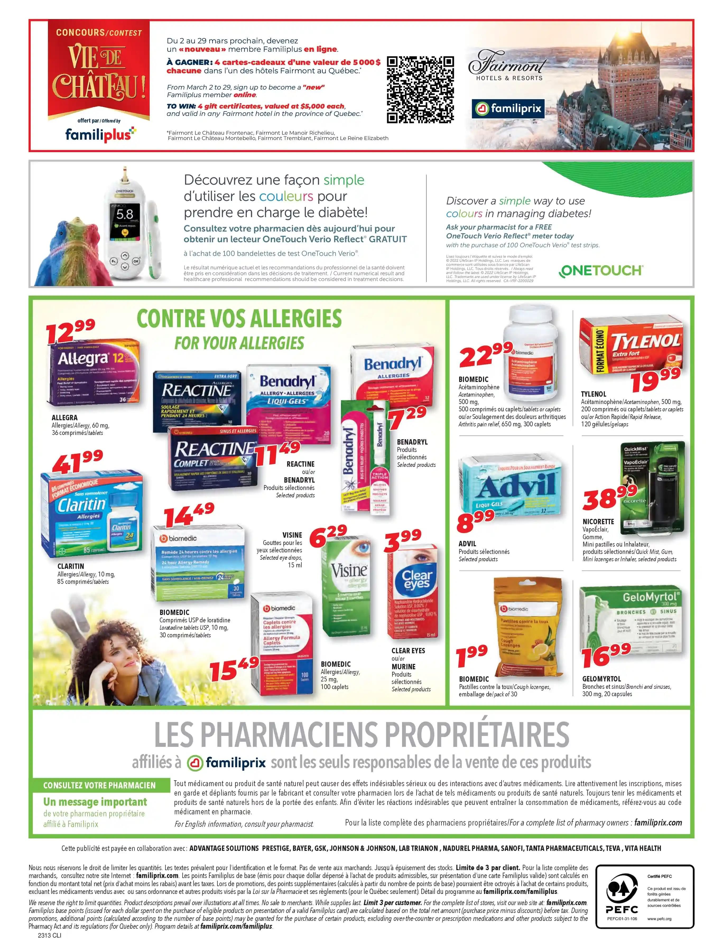 Familiprix Clinique Flyer March 23 to 29