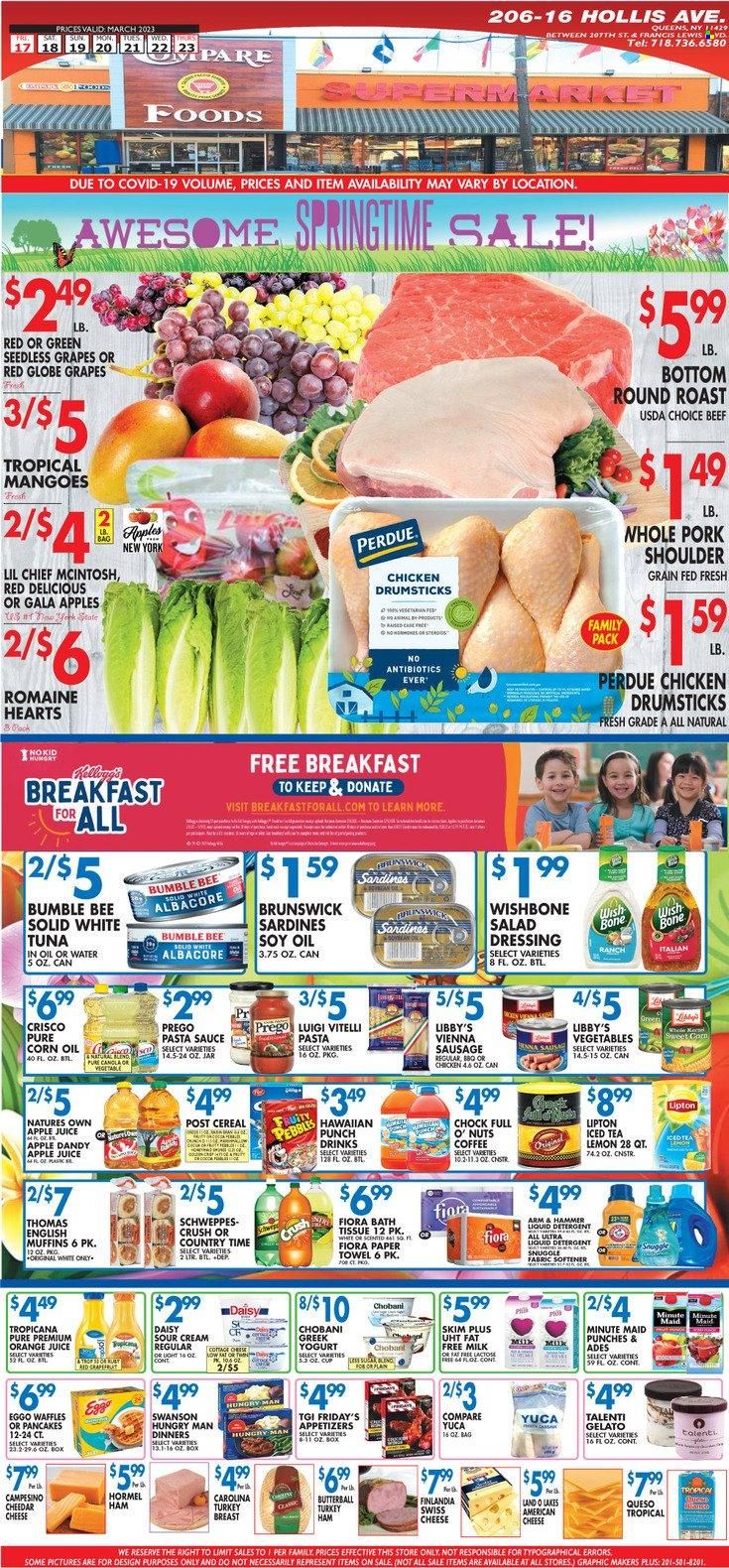 Compare Foods (NY) Weekly Ad Flyer Specials March 17 to March 23, 2023