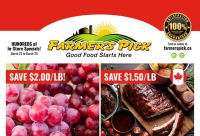 Farmer's Pick Flyer March 23 to 29
