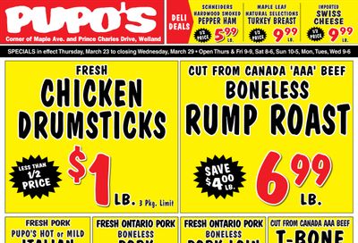 Pupo's Food Market Flyer March 23 to 29