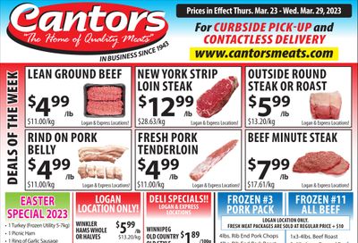 Cantor's Meats Flyer March 23 to 29