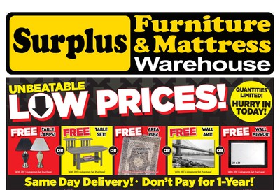 Surplus Furniture & Mattress Warehouse (Belleville) Flyer April 30 to May 18