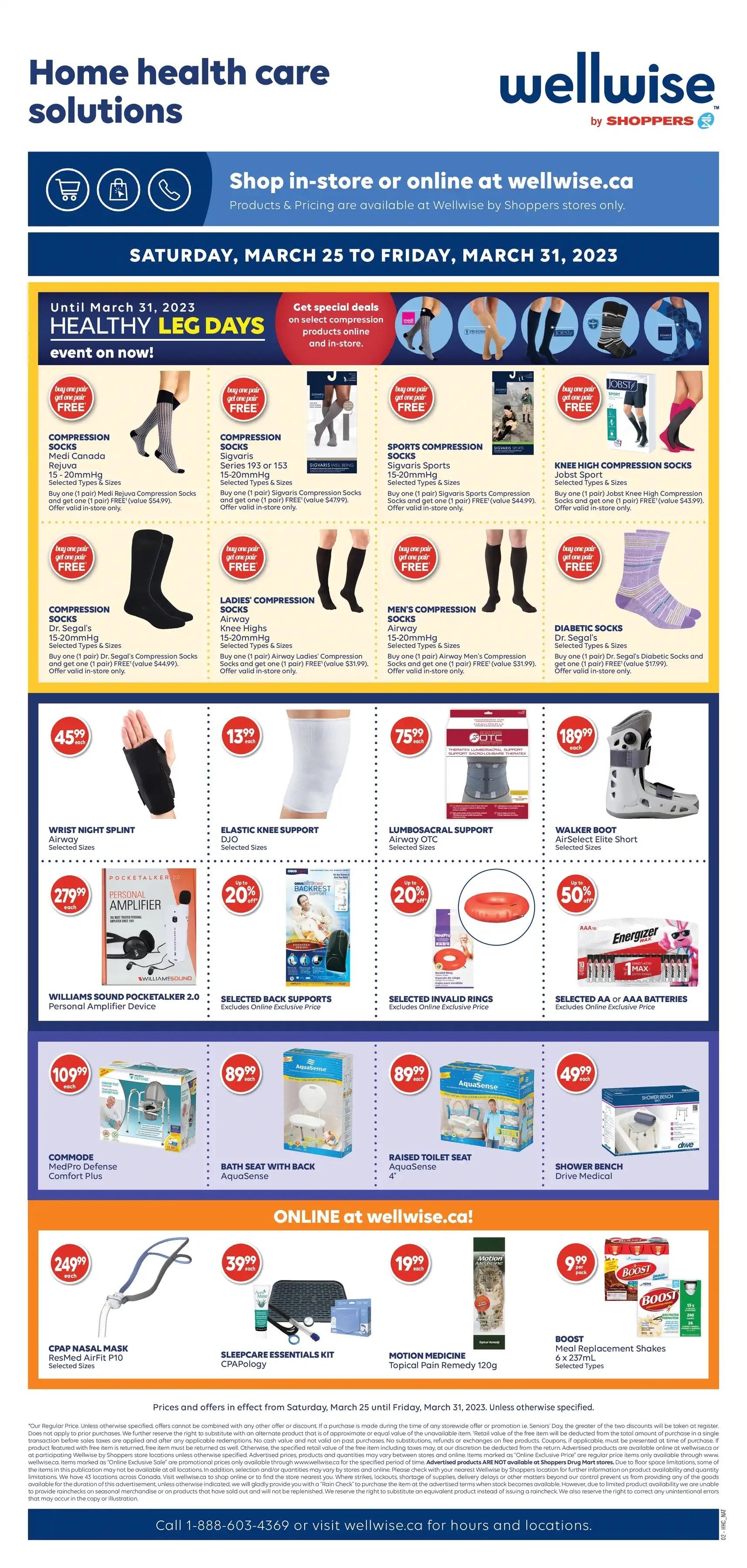 Wellwise By Shoppers Flyer March 25 to 31