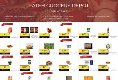 Fateh Grocery Depot Flyer March 23 to 29