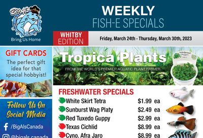 Big Al's (Whitby) Weekly Specials March 24 to 30