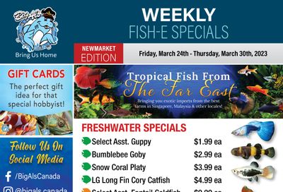 Big Al's (Newmarket) Weekly Specials March 24 to 30