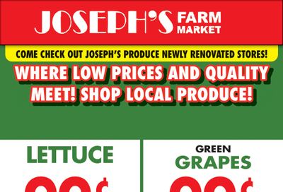 Joseph's Farm Market Flyer March 25 to 28