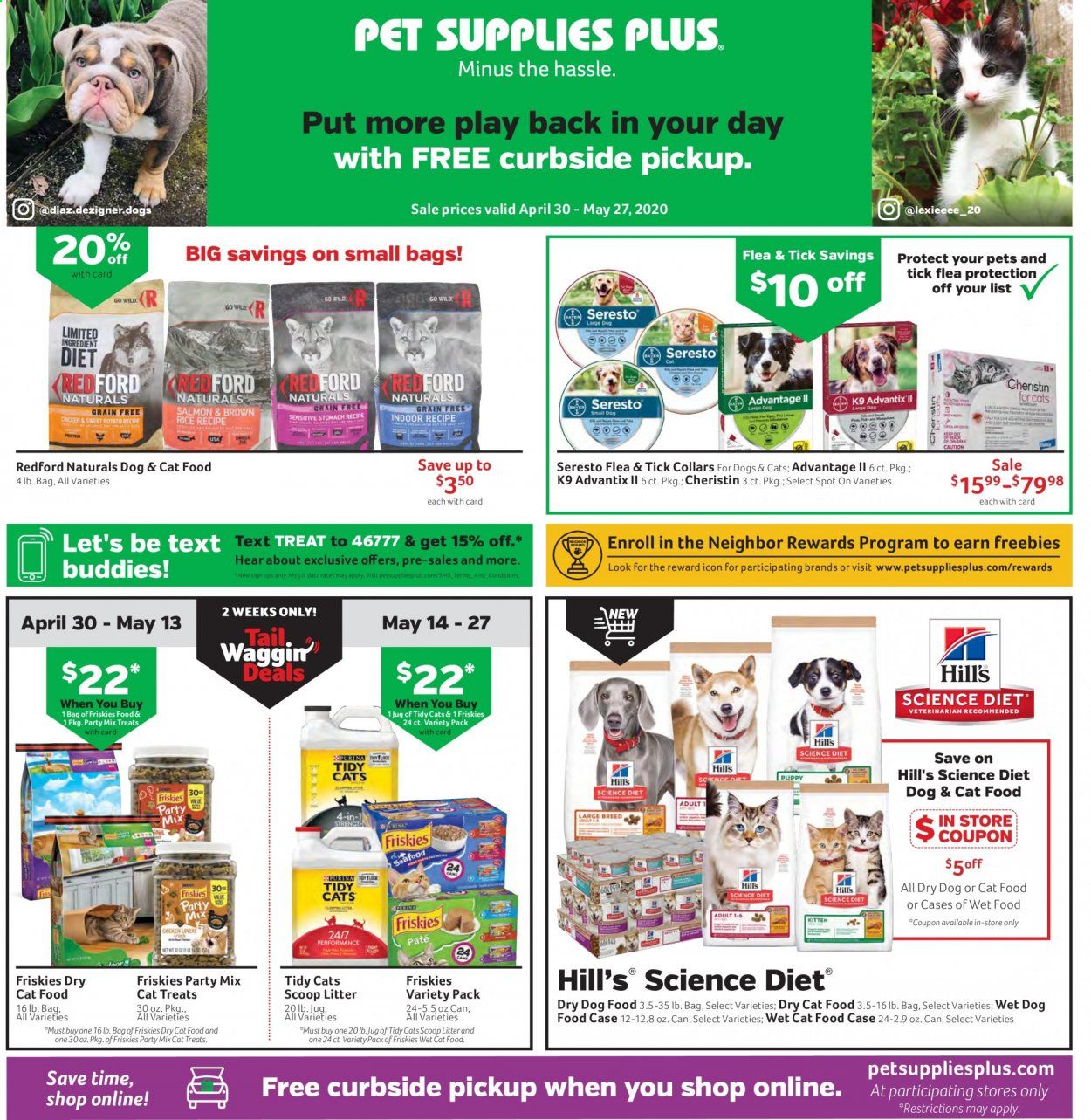 Pet supplies sale plus local ad