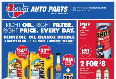 Car Quest Weekly Ad & Flyer April 30 to May 27