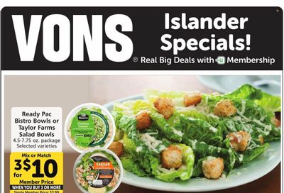 Vons (CA) Weekly Ad Flyer Specials March 22 to March 28, 2023