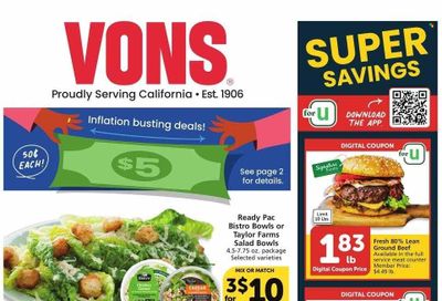 Vons (CA) Weekly Ad Flyer Specials March 22 to March 28, 2023