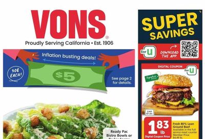 Vons (CA) Weekly Ad Flyer Specials March 22 to March 28, 2023