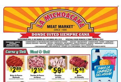 La Michoacana Meat Market (TX) Weekly Ad Flyer Specials March 22 to April 4, 2023
