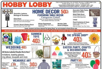 Hobby Lobby Weekly Ad Flyer Specials March 26 to April 1, 2023