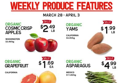 Pomme Natural Market Weekly Produce Flyer March 28 to April 3