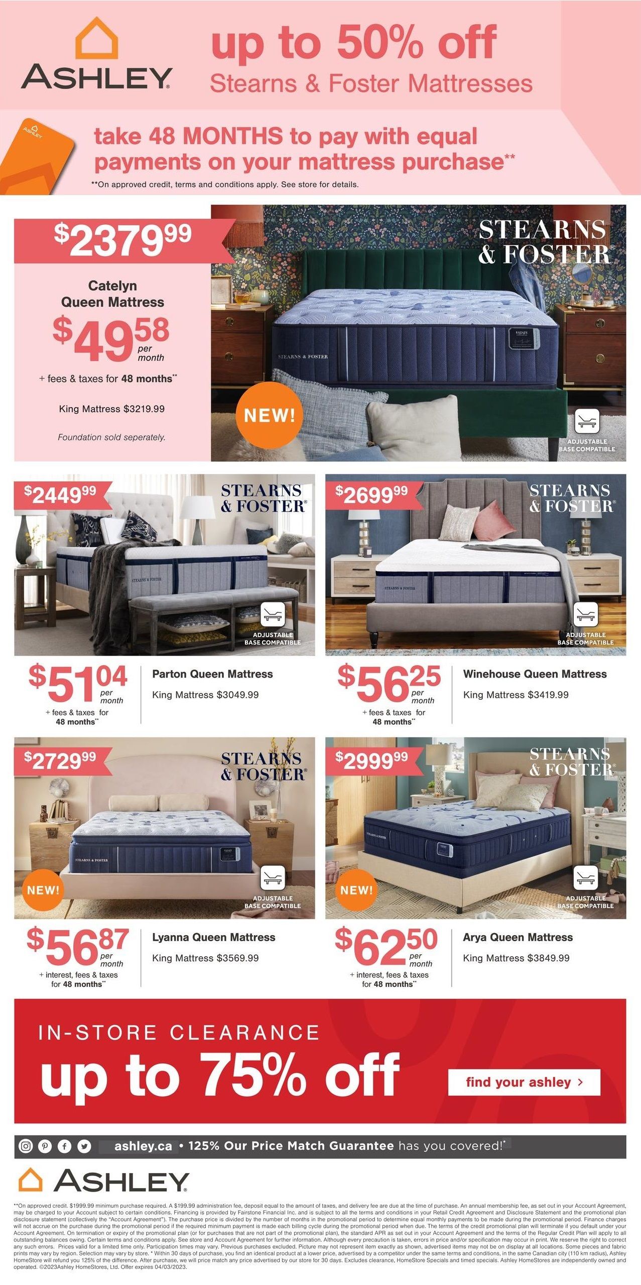 Ashley HomeStore Flyer March 28 to April 3