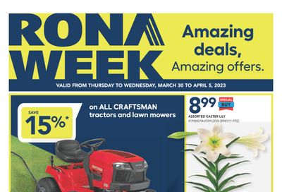 Rona (West) Flyer March 30 to April 5