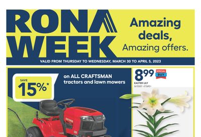 Rona (ON) Flyer March 30 to April 5