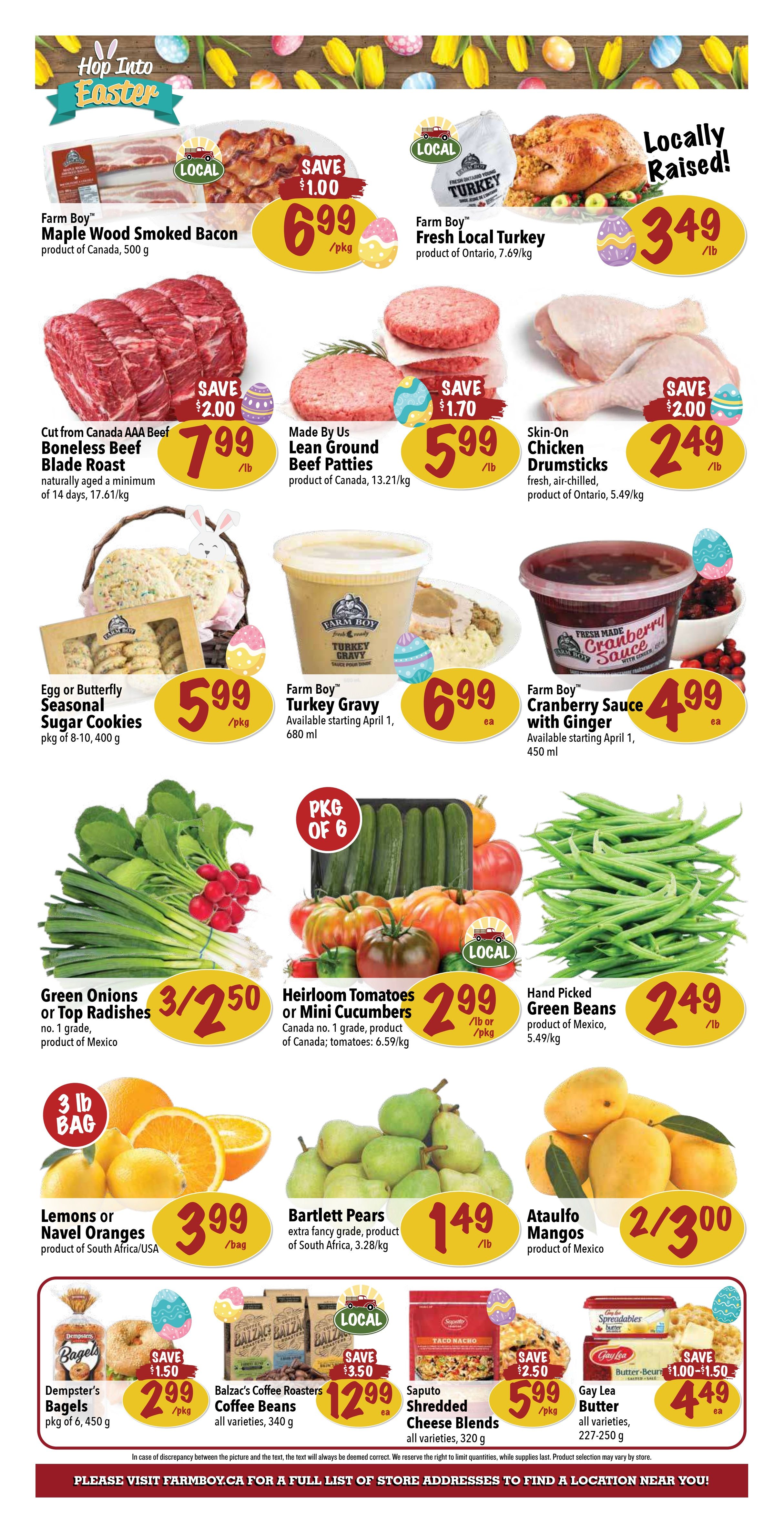 Farm Boy Flyer March 30 to April 5