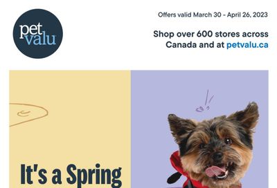 Pet Valu Flyer March 30 to April 26