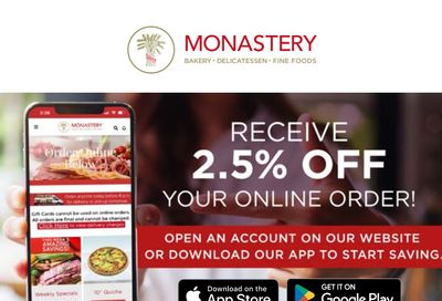 Monastery Bakery Flyer March 29 to April 5