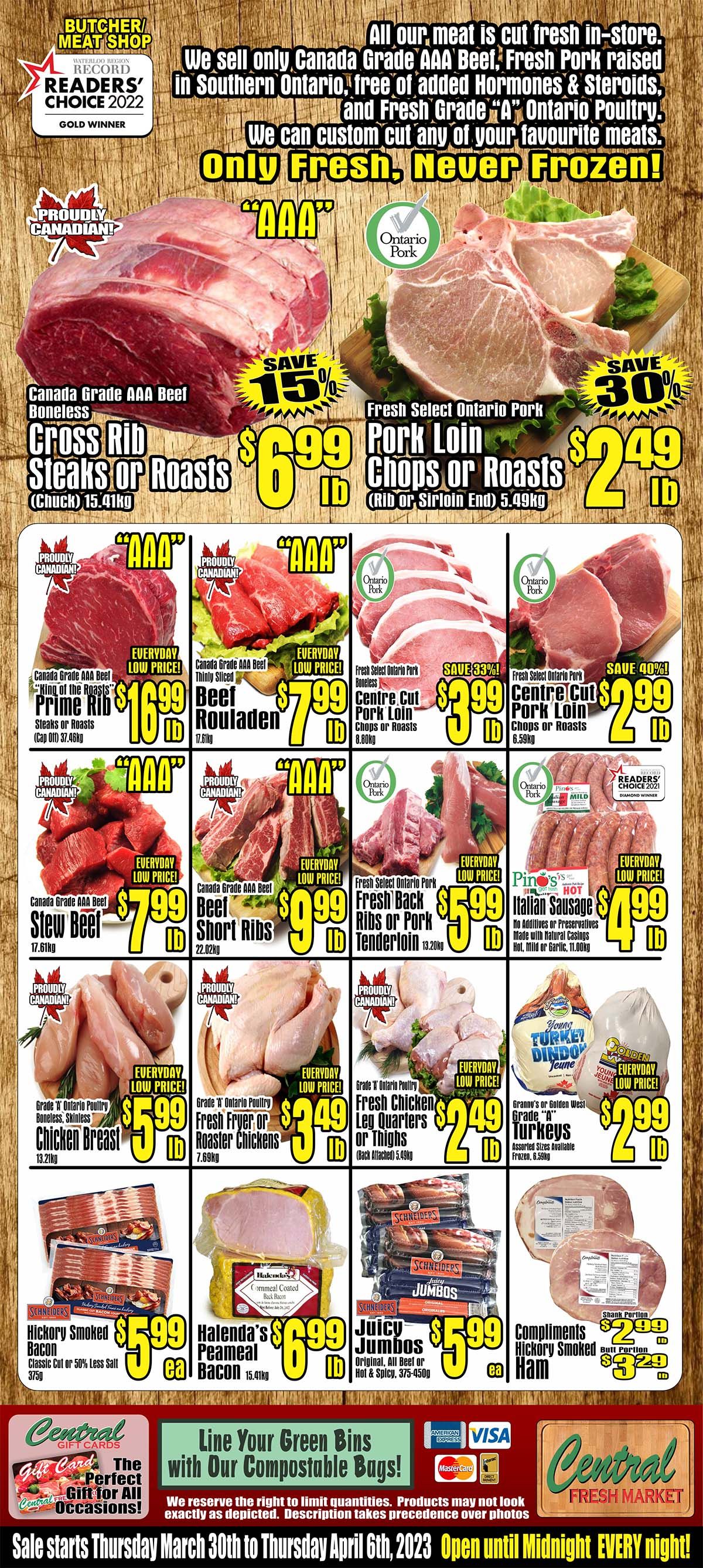Central Fresh Market Flyer March 30 to April 6