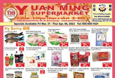 Yuan Ming Supermarket Flyer March 31 to April 6
