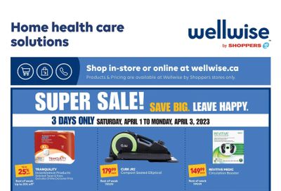 Wellwise By Shoppers Flyer April 1 to 7