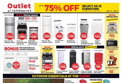 Outlet at Tepperman's Flyer March 31 to April 6