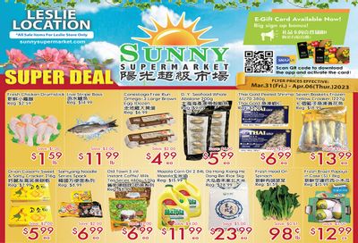 Sunny Supermarket (Leslie) Flyer March 31 to April 6