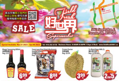 Field Fresh Supermarket Flyer March 31 to April 6