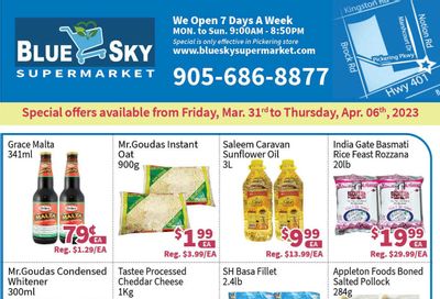 Blue Sky Supermarket (Pickering) Flyer March 31 to April 6