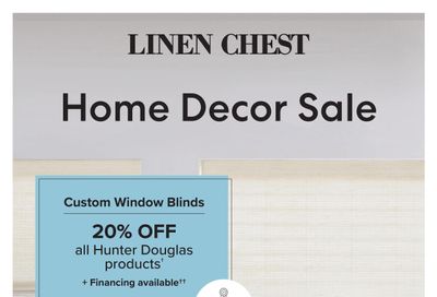 Linen Chest Home Decor Sale Flyer March 31 to April 16