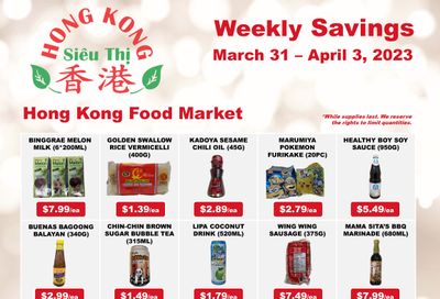 Hong Kong Food Market Flyer March 31 to April 3
