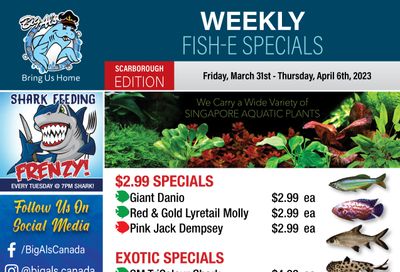 Big Al's (Scarborough) Weekly Specials March 31 to April 6