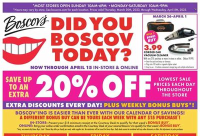 Boscov's (CT, DE, MD, NJ, NY, PA) Weekly Ad Flyer Specials March 30 to April 5, 2023