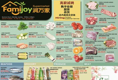 Famijoy Supermarket Flyer March 31 to April 6