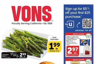 Vons (CA) Weekly Ad Flyer Specials March 29 to April 4, 2023