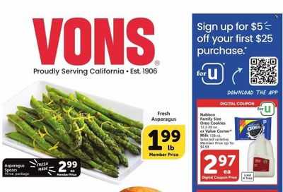 Vons (CA) Weekly Ad Flyer Specials March 29 to April 4, 2023