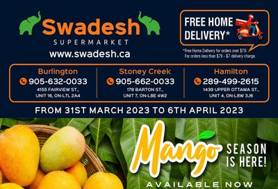 Swadesh Supermarket Flyer March 31 to April 6