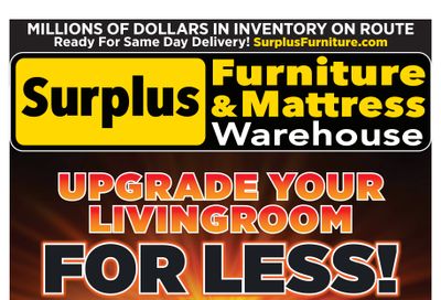 Surplus Furniture & Mattress Warehouse (Winnipeg) Flyer April 3 to 23