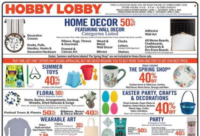 Hobby Lobby Weekly Ad Flyer Specials April 3 to April 8, 2023