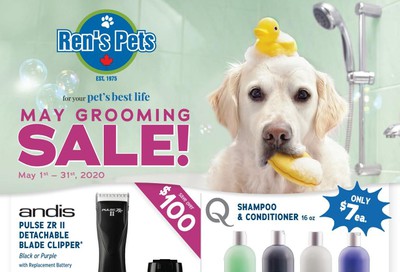 Ren's Pets Depot Monthly Grooming Sale Flyer May 1 to 31