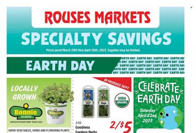 Rouses Markets (AL) Weekly Ad Flyer Specials March 29 to April 26, 2023