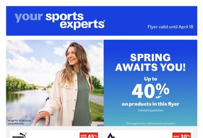 Sports Experts Flyer April 5 to 18
