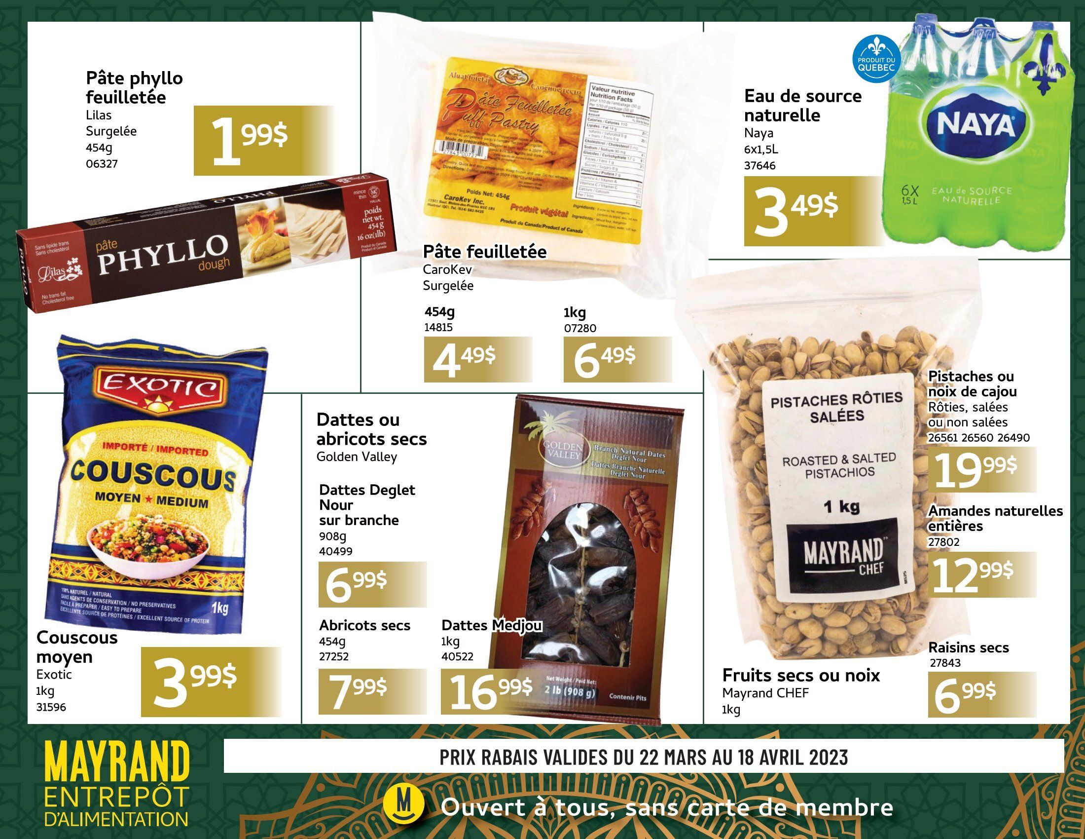Mayrand Ramadan Flyer March 22 to April 18