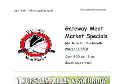 Gateway Meat Market Flyer April 6 to 12