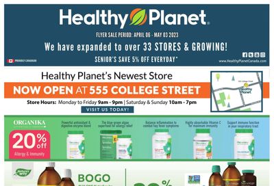Healthy Planet Flyer April 6 to May 3